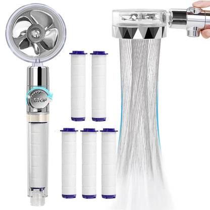 Shower Head High Pressure Water Saving Spray 360 Rotated Rainfall Shower Head Bathroom Hand-Held Pressurized Eco Massage Shower
