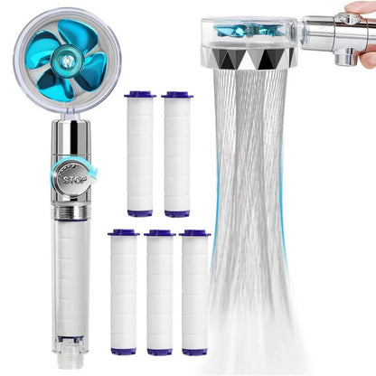Shower Head High Pressure Water Saving Spray 360 Rotated Rainfall Shower Head Bathroom Hand-Held Pressurized Eco Massage Shower