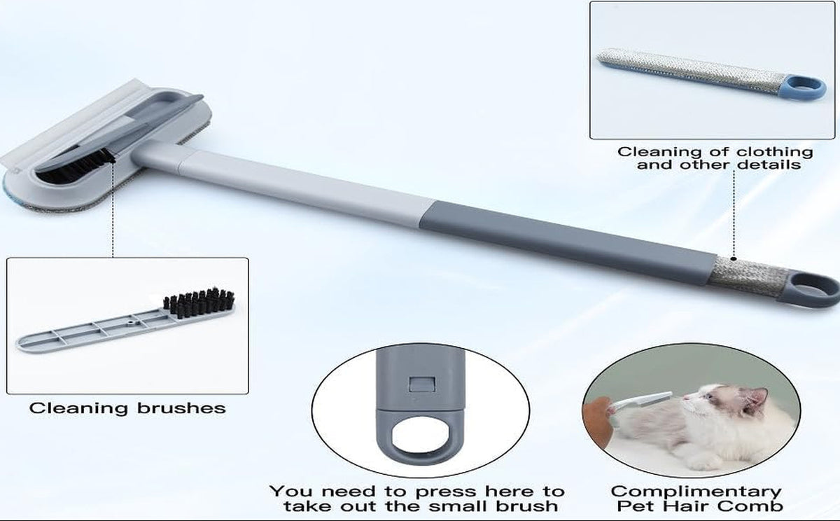 4 in 1 Pet Hair Remover for Furniture, Multifunctional Pet Hair Removal Brush Reusable Pet Hair Remover Tool 2025 New Pets Hair Remover for Couch Carpets, Clothes, Bedding, Window