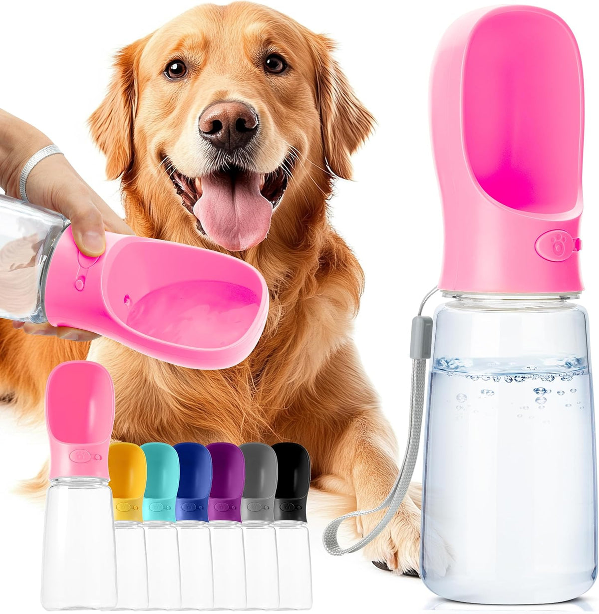- Portable Dog Water Bottle, 19 Oz, Large