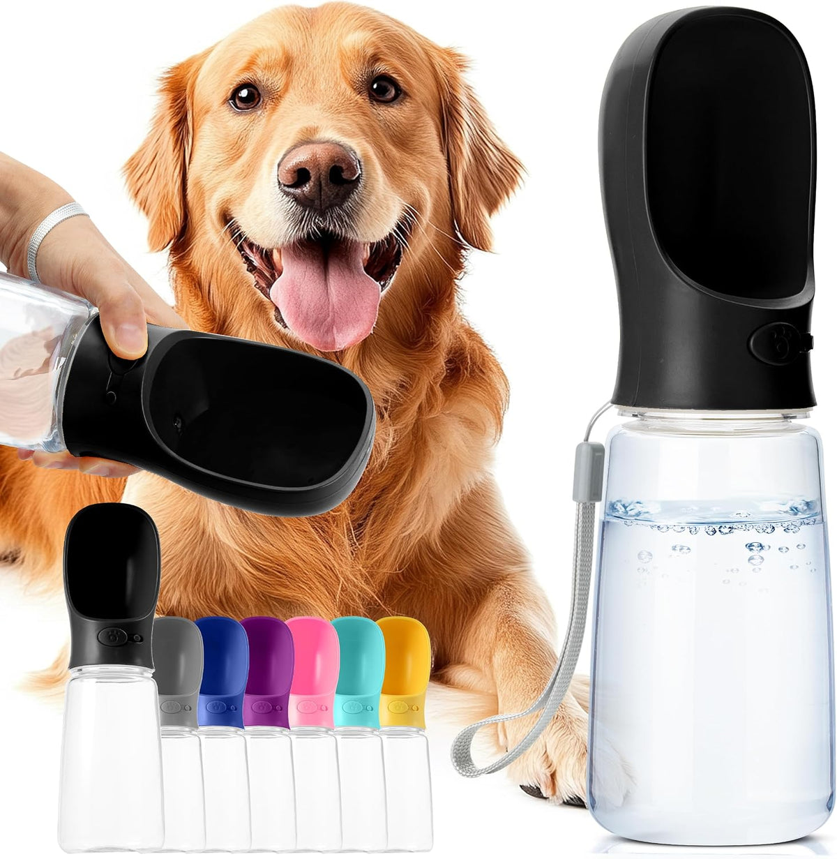 - Portable Dog Water Bottle, 19 Oz, Large