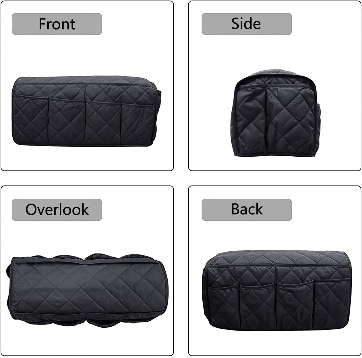 2 in 1 Waterproof Armrest Covers Sofa Arm Organizer with 14 Pockets for Tablet Magazines TV Remote Holder, Anti-Slip Recliner Couch Armchair Slipcover Furniture Sofa Arm Protector Storage Caddy Pouch