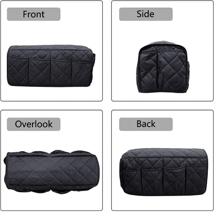 2 in 1 Waterproof Armrest Covers Sofa Arm Organizer with 14 Pockets for Tablet Magazines TV Remote Holder, Anti-Slip Recliner Couch Armchair Slipcover Furniture Sofa Arm Protector Storage Caddy Pouch