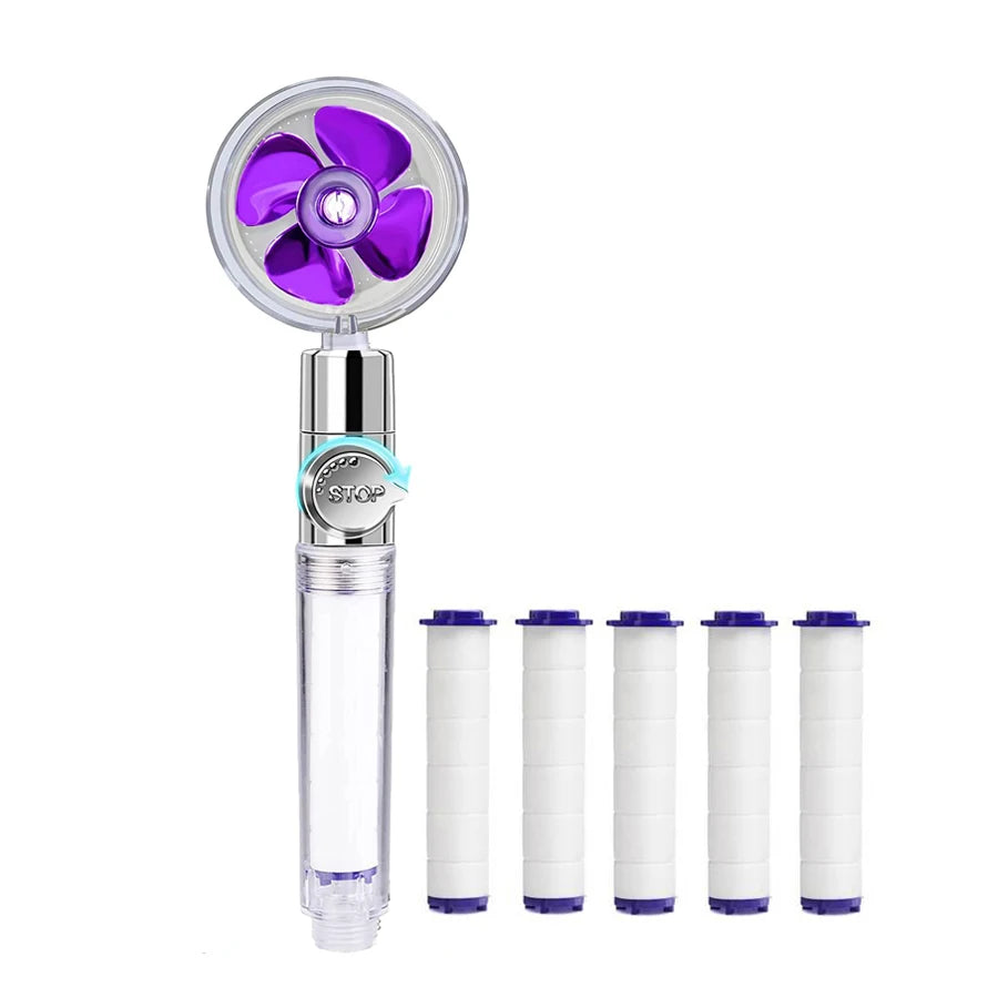 Shower Head High Pressure Water Saving Spray 360 Rotated Rainfall Shower Head Bathroom Hand-Held Pressurized Eco Massage Shower