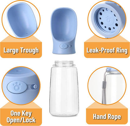 - Portable Dog Water Bottle, 19 Oz, Large