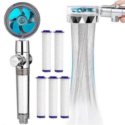 Shower Head High Pressure Water Saving Spray 360 Rotated Rainfall Shower Head Bathroom Hand-Held Pressurized Eco Massage Shower