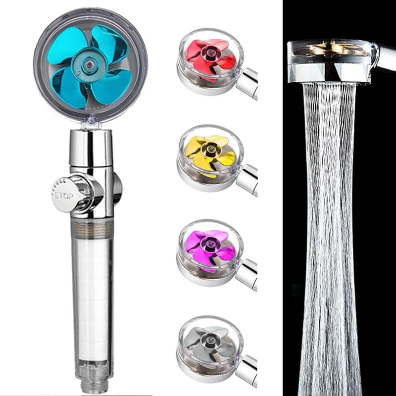 Shower Head High Pressure Water Saving Spray 360 Rotated Rainfall Shower Head Bathroom Hand-Held Pressurized Eco Massage Shower